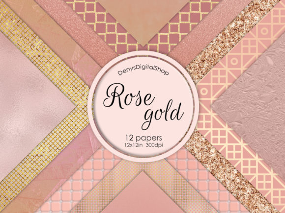 Download Rose Gold Digital Scrapbooking Papers - Digital scrapbooking papers Collection
