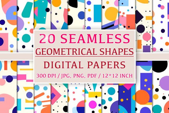Download 20 Seamless Soft Geometric Patterns - Soft geometric Collection