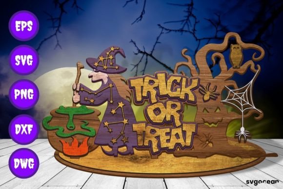 Download Trick or Treat Layered Laser Cut Designs - Laser cut designs Collection