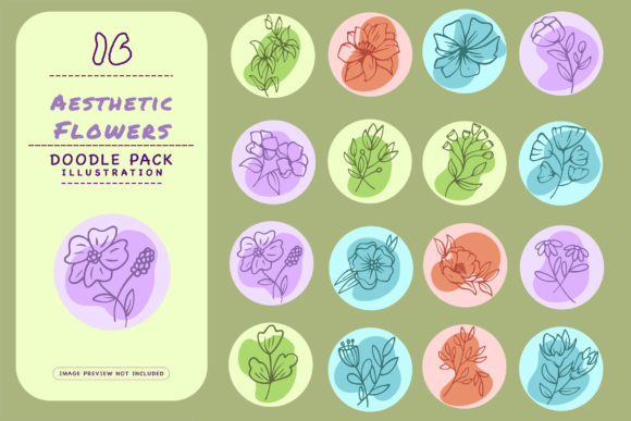Download Aesthetic Flowers - Doodle Pack - Premium Resources