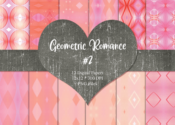 Download Pink &amp; Red Soft Geometric Romance Papers - Soft geometric Collection